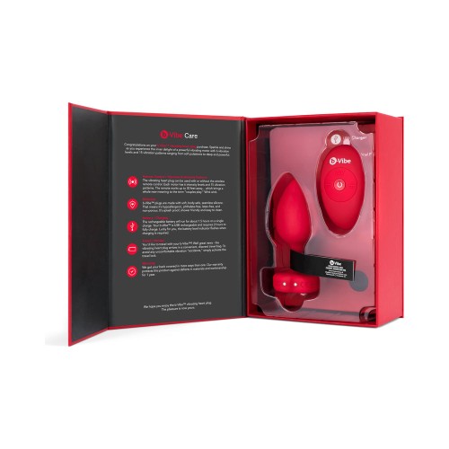 b-Vibe Vibrating Heart Anal Plug - Elegant & Powerful