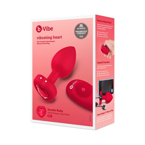 b-Vibe Vibrating Heart Anal Plug - Elegant & Powerful