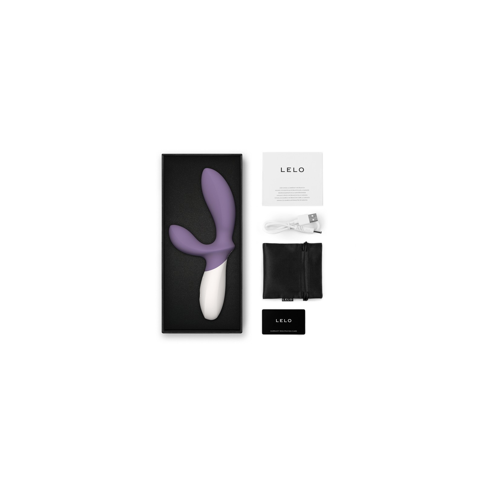 LELO Loki Wave 2 Rechargeable Silicone Dual Stimulation Prostate Vibrator Violet Dust