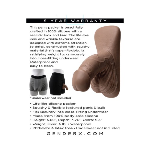 Packer de Silicona Gender X 4 in. - Realista y Cómodo