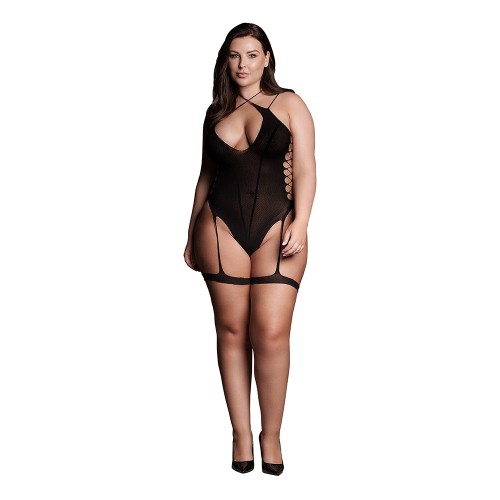 Body Metis con Suspensorios Negro Talla Reina Le Desir