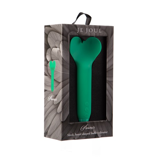 Je Joue Amour Vibrador Bullet Fluttering - Punta Corazón - Verde Esmeralda