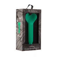 Je Joue Amour Vibrador Bullet Fluttering - Punta Corazón - Verde Esmeralda