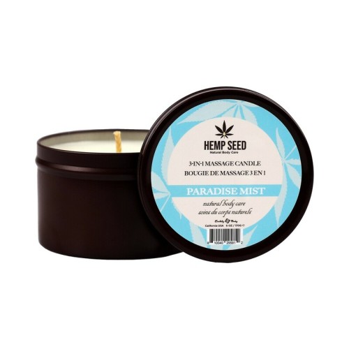 Earthly Body Hemp Seed 3-in-1 Massage Candle 6 oz Paradise Mist