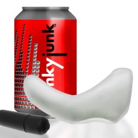 Hunkyjunk Buzzfuck Cock & Ball Sling with Taint Vibrator White Ice