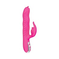 Dual Stimulator Rosa Passion Dolphin Heat Up para Placer Máximo