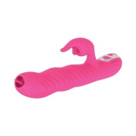 Dual Stimulator Rosa Passion Dolphin Heat Up para Placer Máximo