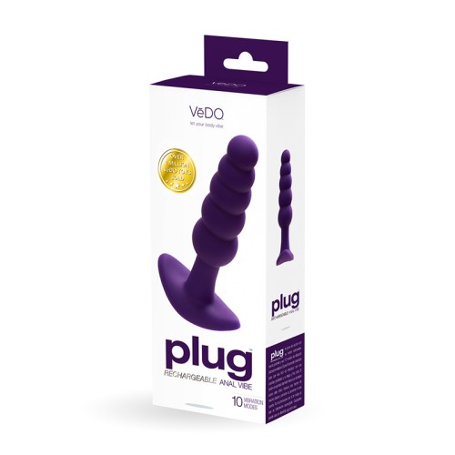 VeDO Plug Anal Vibrante Silicona Recargable Morado