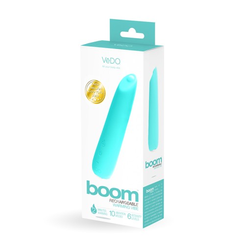 Vibrador Slimline Calentable Recargable VeDO Boom para el Placer