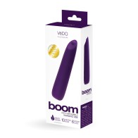 VeDO Boom Vibrador Slimline de Silicona Templada en Púrpura