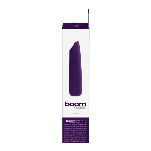 VeDO Boom Vibrador Slimline de Silicona Templada en Púrpura