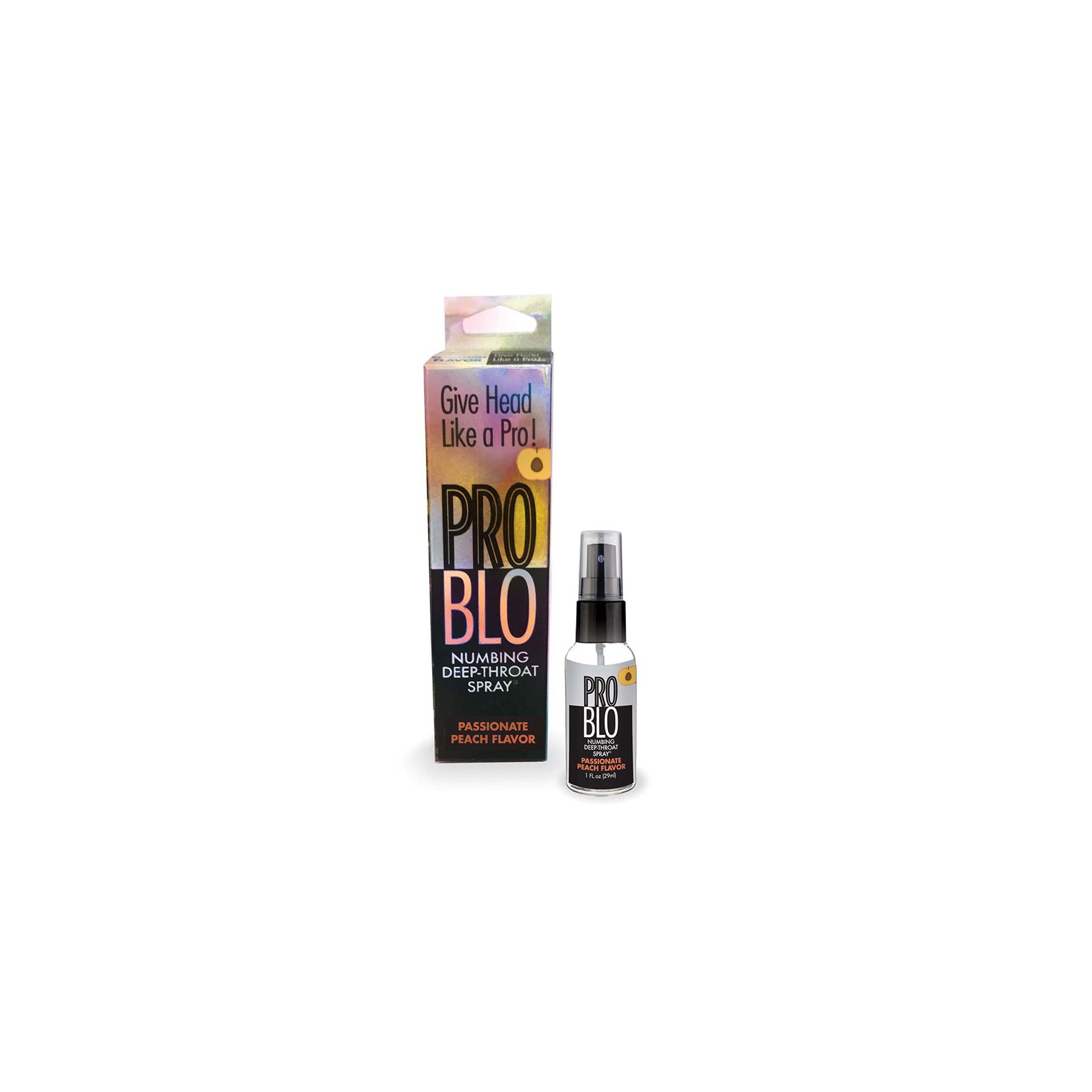 Pro Blo Numbing Deep Throat Spray Peach 1 oz.