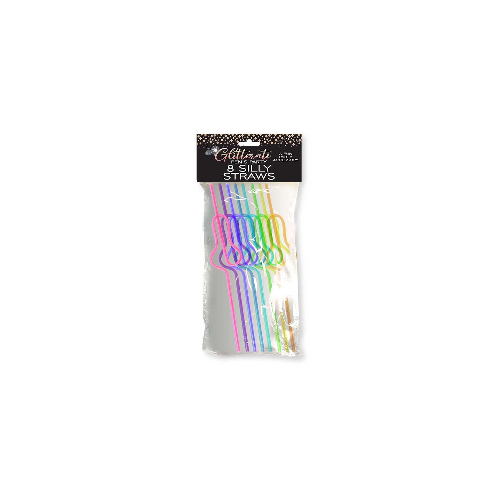 Glitterati Penis Shaped Party Straws