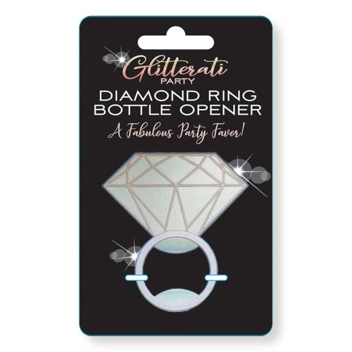 Elegant Glitterati Party Diamond Ring Bottle Opener