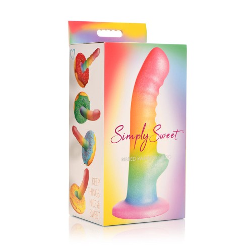 Dildo de Silicona Acanalado Rainbow