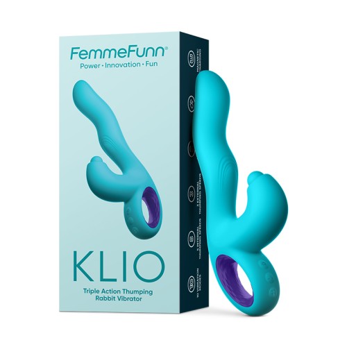 FemmeFunn Klio Vibrador Conejito de Acción Triple Turquesa