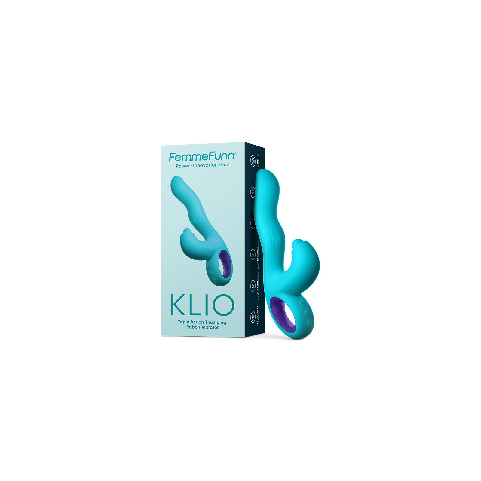 FemmeFunn Klio Triple Action Rabbit Vibrator Turquoise