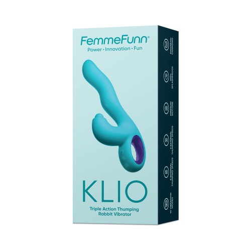 FemmeFunn Klio Vibrador Conejito de Acción Triple Turquesa