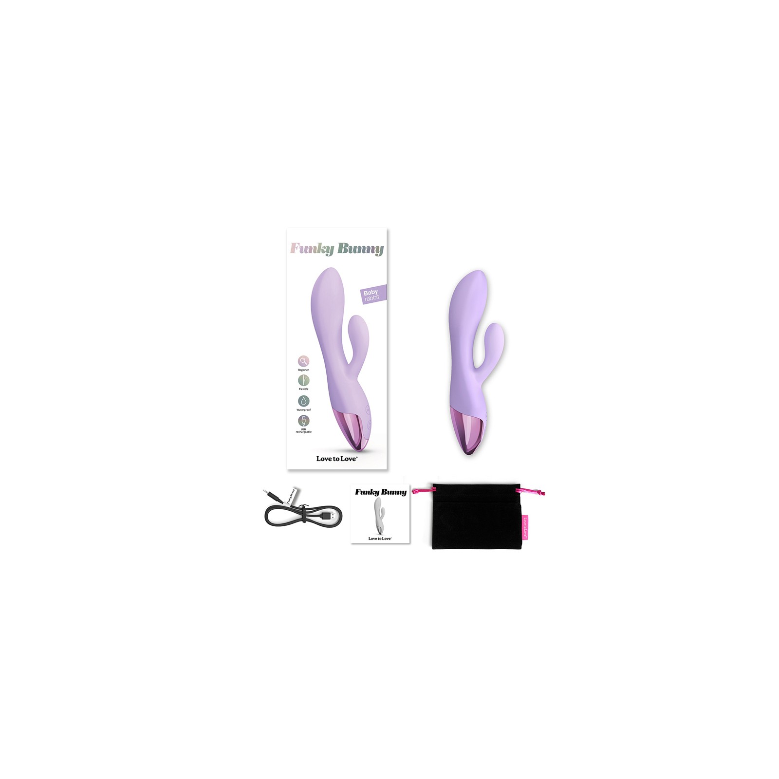 Vibrador Baby Rabbit Funky Bunny para Nuevos Usuarios