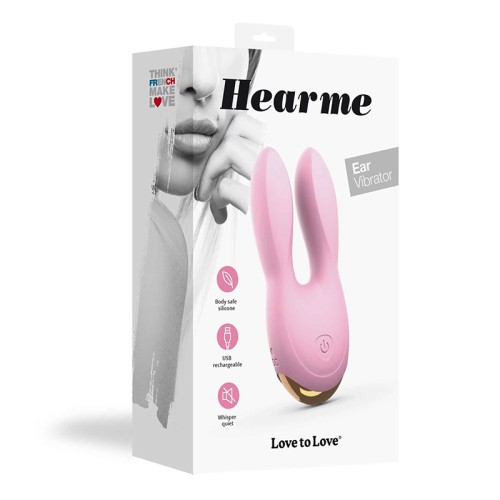 Love to Love Hear Me Vibrador Silicona Flexible de Oreja Recargable Rosa Bebé