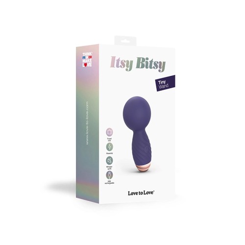 Vibrador Mini Wand Silicona Recargable Love to Love Itsy Bitsy Índigo Medianoche