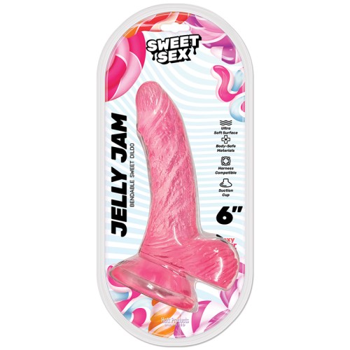 Dildo Jelly Bendable de 6 in. Sweet Sex Rosa