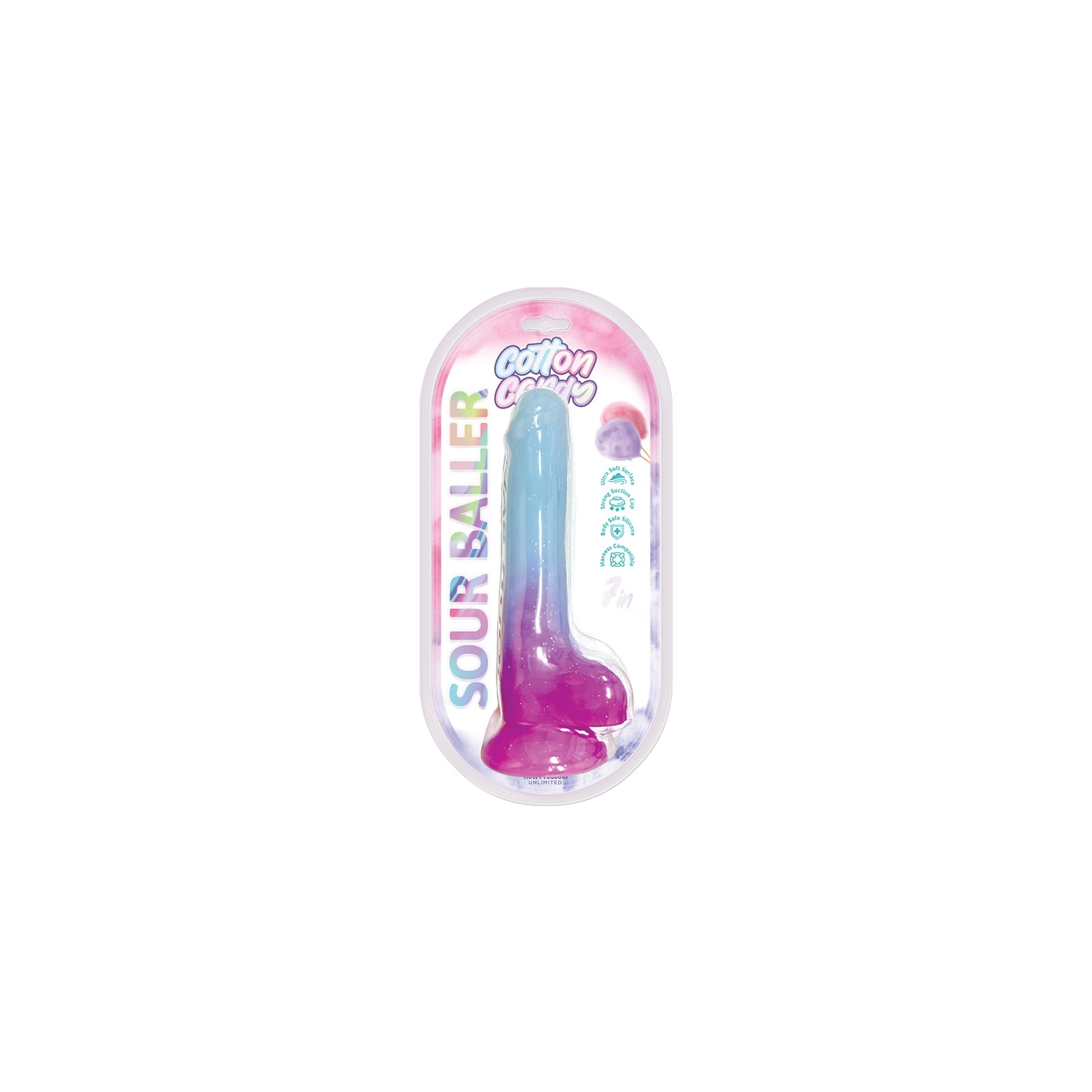 Cotton Candy Sour Baller Silicone Dildo