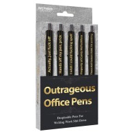 Outrageous Office Pens Set - Write with Humor