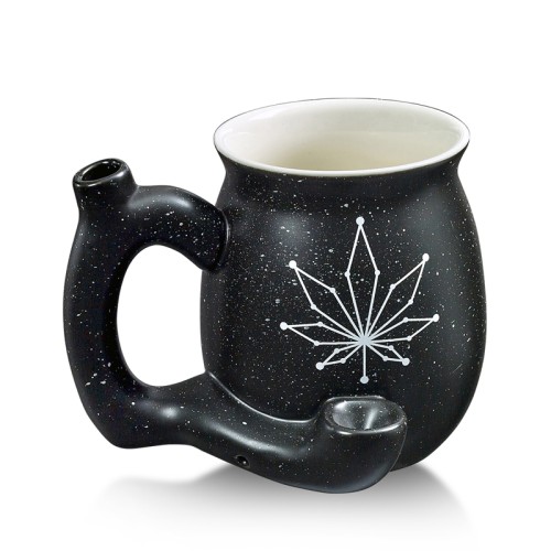 Matte Black Leaf Constellation Roast & Toast Mug