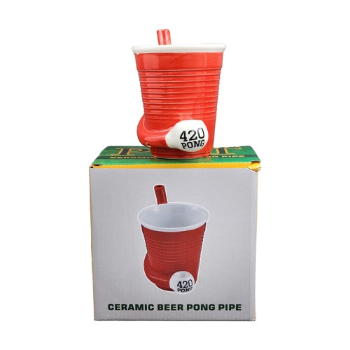 Fashioncraft Red Beer Pong '420 Pong' Mug