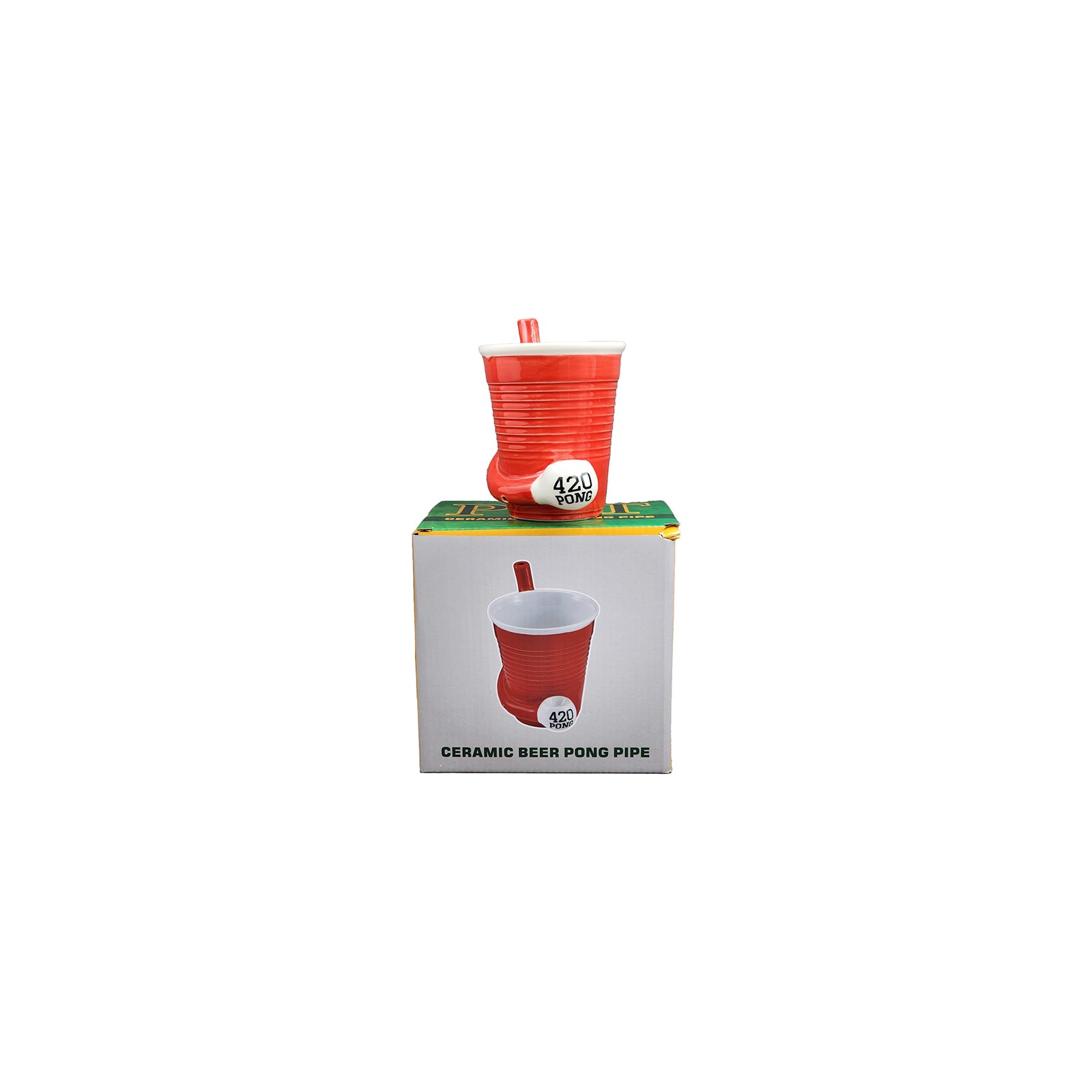 Fashioncraft Red Beer Pong '420 Pong' Mug