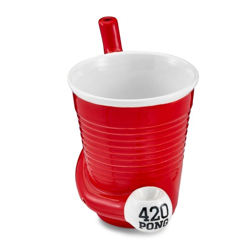 Fashioncraft Red Beer Pong '420 Pong' Mug