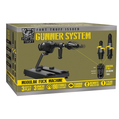 Fort Troff FT GUNNER 3-In-1 Remote-Controlled Fuck Machine - Black