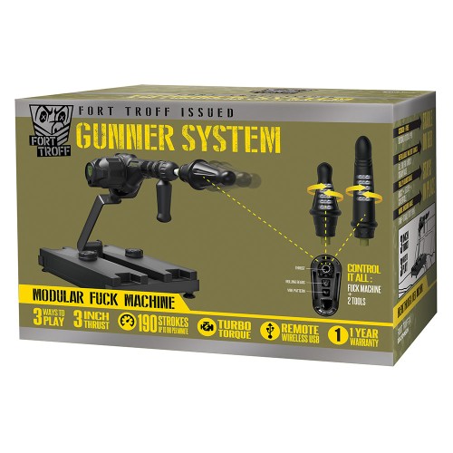 Fort Troff FT GUNNER 3-In-1 Remote-Controlled Fuck Machine - Black