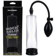 Bomba de Pene Clásica Rock Solid Negra Transparente