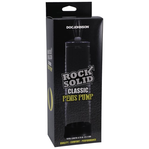 Rock Solid Classic Penis Pump Black Clear