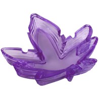 Purple Pot Leaf Glass Ashtray