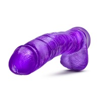 B Yours Plus Hefty n' Hung 14 in. Dildo with Balls Purple