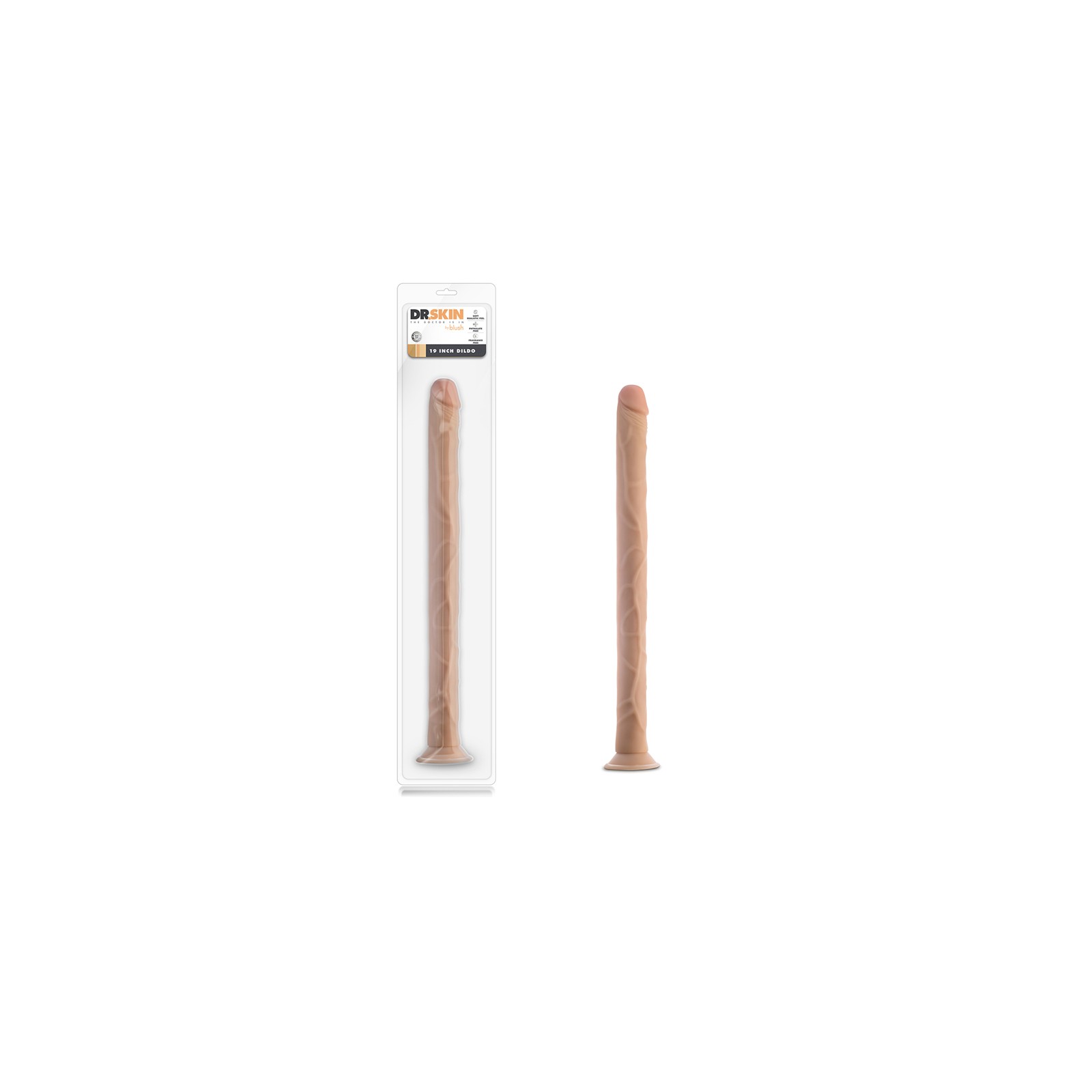 Dildo Beige Realista Dr. Skin de 19 in.