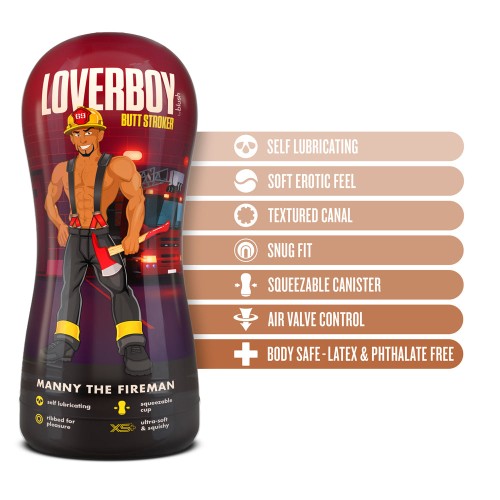 Loverboy Manny the Fireman Self-Lubricating Anal Stroker Tan