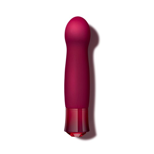 Oh My Gem Classy Rechargeable Warming Silicone G-Spot Vibrator Garnet