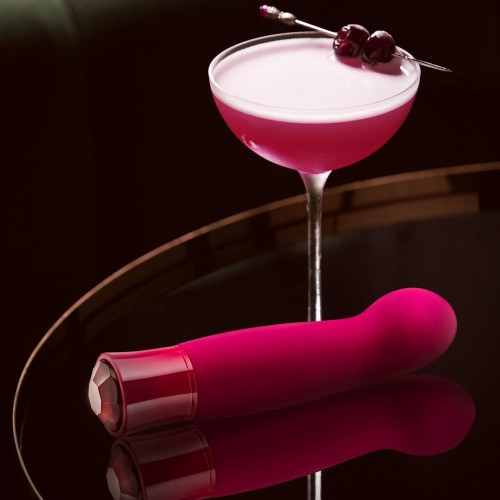 Oh My Gem Classy Rechargeable Warming Silicone G-Spot Vibrator Garnet