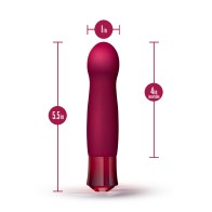 Oh My Gem Classy Rechargeable Warming Silicone G-Spot Vibrator Garnet