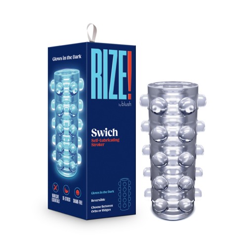 RIZE! Swich Stroker Autolubricante que Brilla en la Oscuridad - Doble Diversión