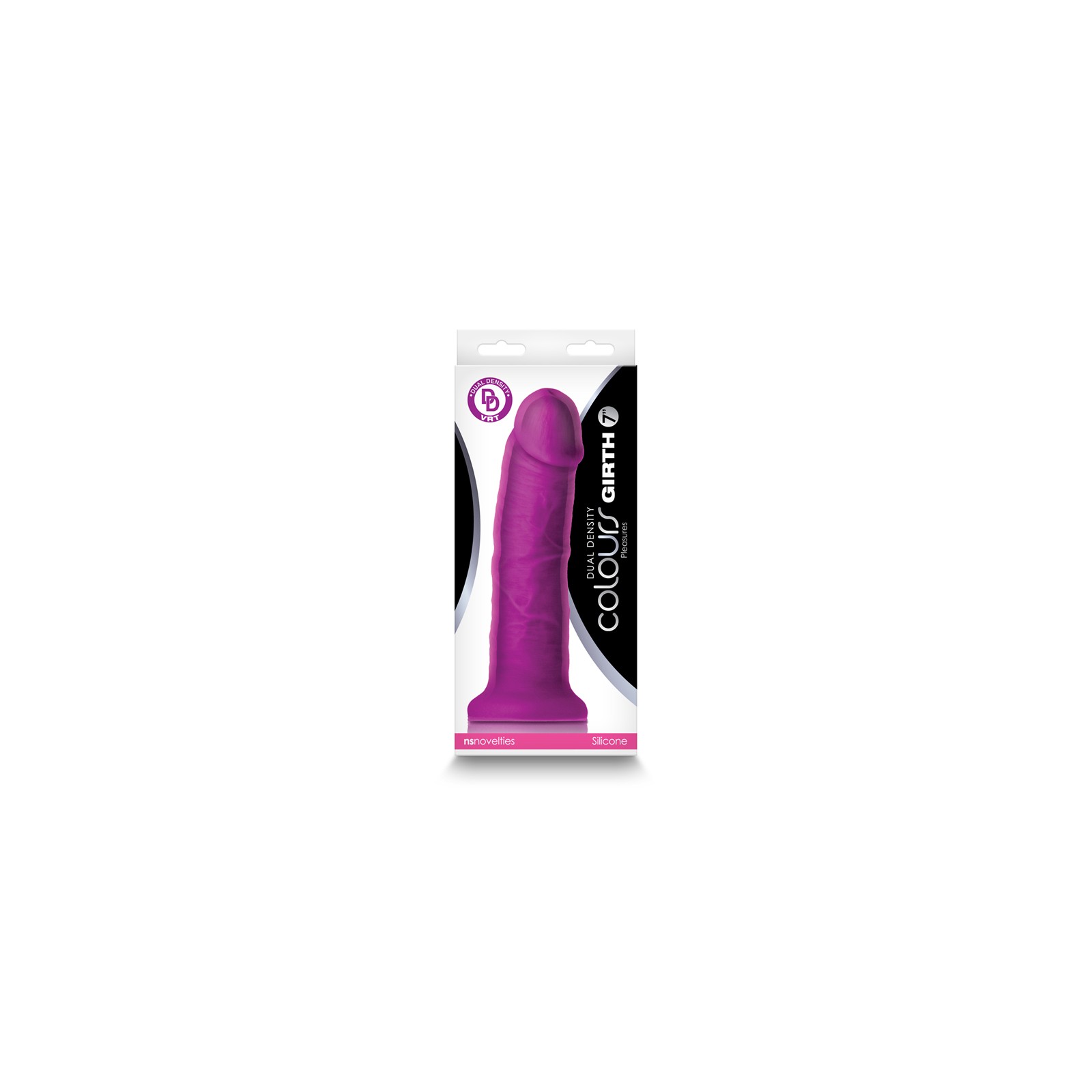 Colours Dual Density Girth 7 in. Dildo Purple