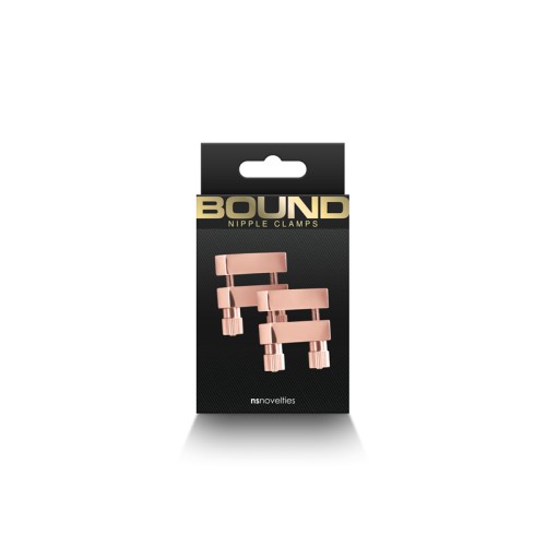 Bound V1 Rose Gold Nipple Clamps for Enhanced Sensation