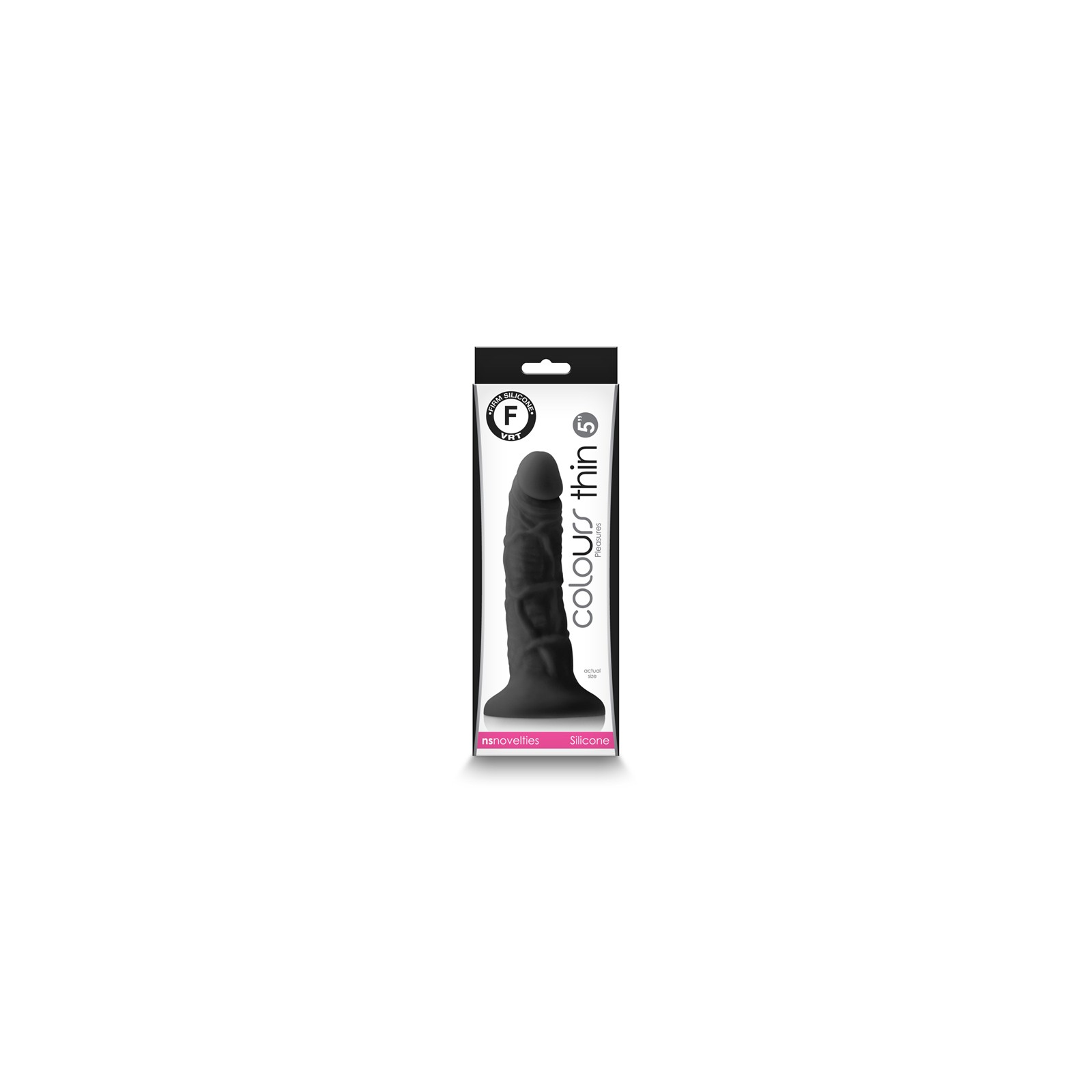 Colours Pleasures Thin 5 in. Dildo Black