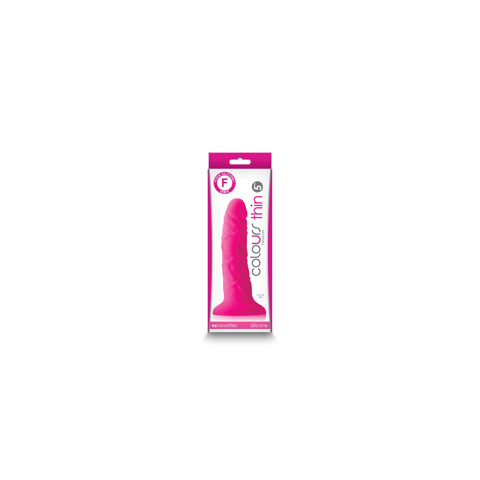 Colours Pleasures Thin Pink Dildo - 5 in.