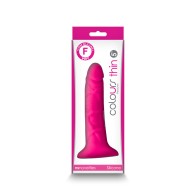 Colours Pleasures Thin Pink Dildo - 5 in.