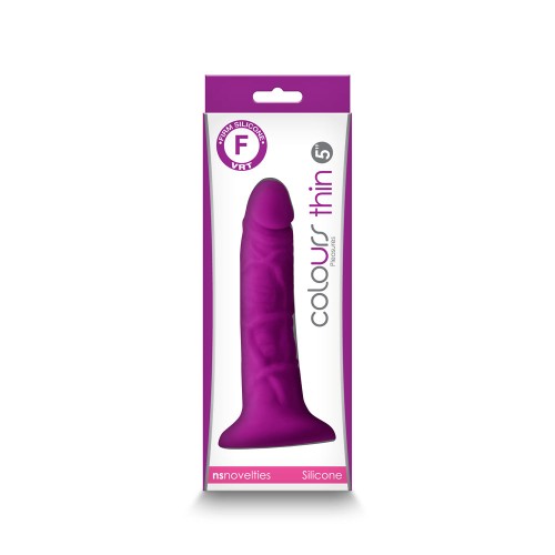 Colours Pleasures Thin Dildo Purple